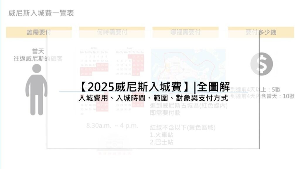 【2025威尼斯入城費】|全圖解 入城費用、入城時間、範圍、對象與支付方式