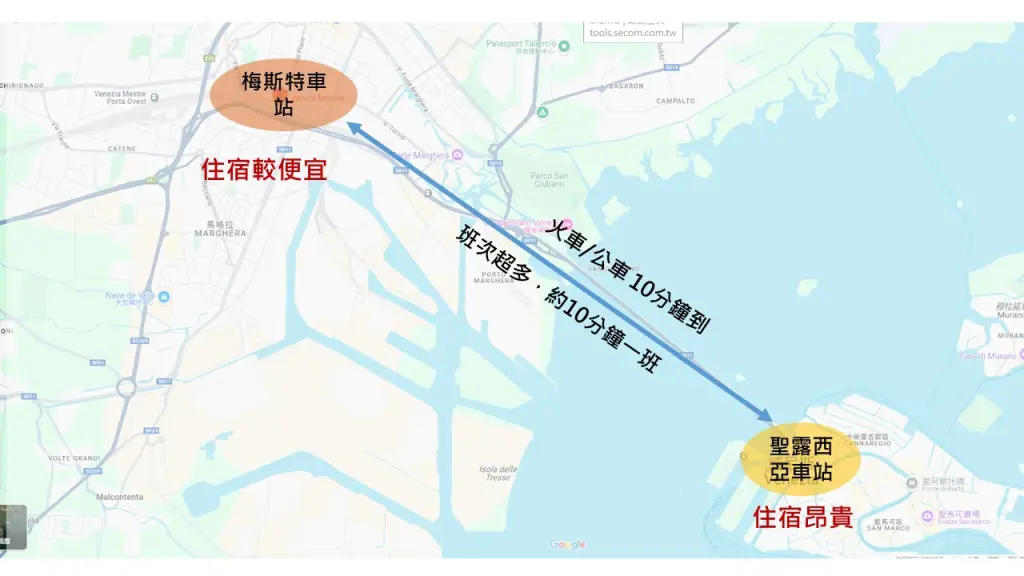 【2025威尼斯行程規劃】|景點地圖：圖解主題行程&住宿區，3天遊水都