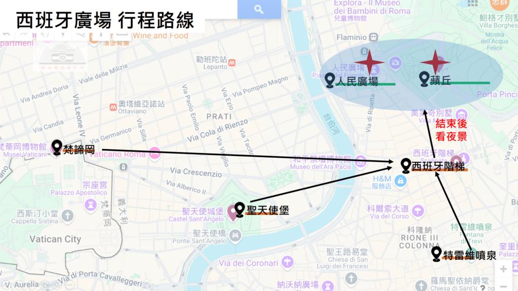 【2025羅馬西班牙廣場攻略】|精品地圖：買完精品，看西班牙階梯、破船噴泉